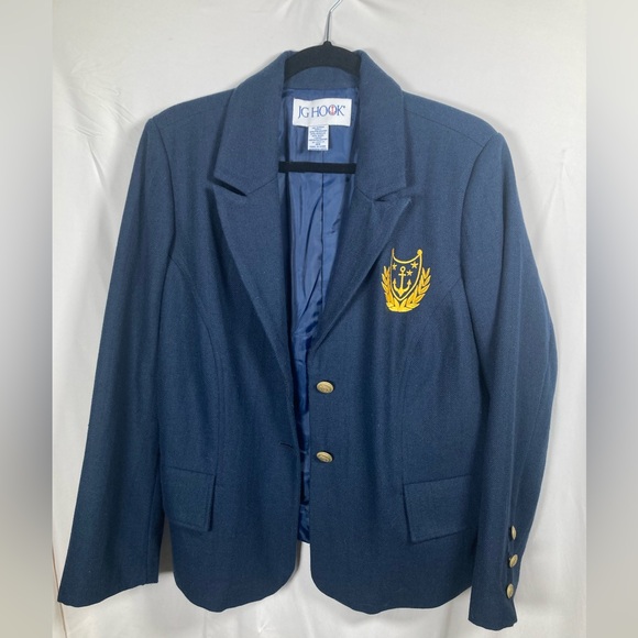 JG Hook Women's Navy Blazer with Gold Accents - Picture 7 of 14